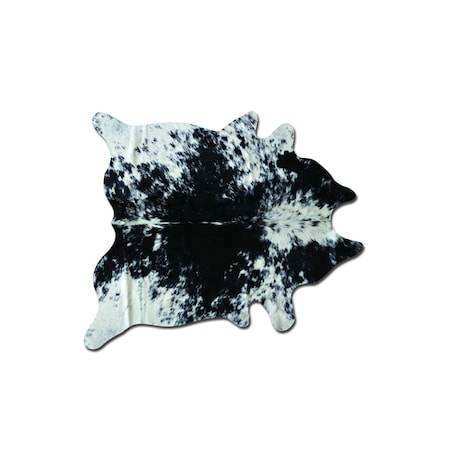 Homeroots 0.25 X 6 X 7 In. Kobe Salt & Pepper Cowhide Rug Black & White 294260